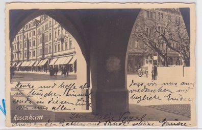 84987 AK Rosenheim - Straßenansicht mit Geschäften 1930