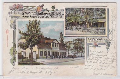 86428 Ak Gruß vom Gasthof Heiterer Blick Abtnaundorf 1904