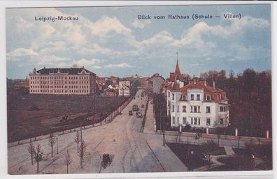 86549 AK Leipzig-Mockau - Blick vom Rathaus (Schule, Villen) um 1920