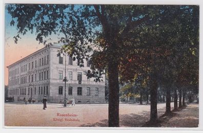 86603 Ak Rosenheim königliche Realschule 1918
