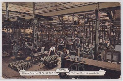 86666 AK Leipzig - Maschinenfabrik Karl Krause, Teil der Maschinen-Halle 1915