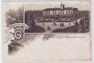 87168 Vorläufer Bruno Bürger AK Gruss vom Ravensberg bei Bad Sachsa i/ H um 1895