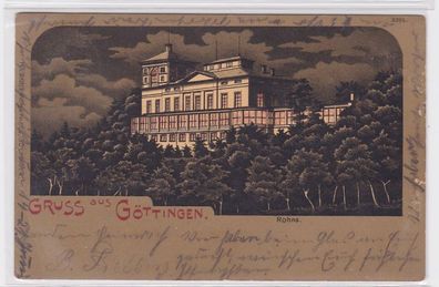 87479 AK Gruss aus Göttingen - Gaststätte Rohns bei Nacht 1903