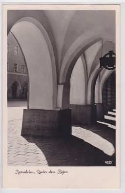 87786 AK Rosenheim - Unter dien Bögen, Kellergewölbe, Säulen um 1930