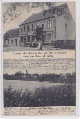 88571 Mehrbild Ak Gruß aus Motzen Kreis Teltow Gasthaus 1927