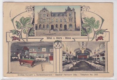 88700 Mehrbild Ak Riesa Hotel zum Stern 1914