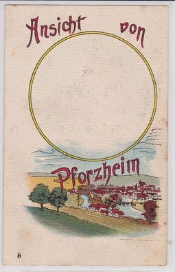 89001 Humor Scherz Ak Lithographie Ansicht von Pforzheim um 1900