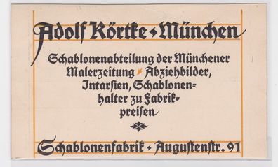 89148 Reklame AK Adolf Körtke München, Schablonenfabrik, Münchner Malerzeitung