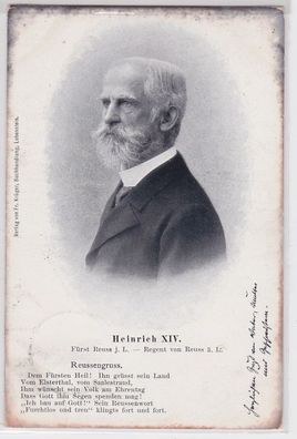 89188 Ak Heinrich XIV Fürst Reuss jüngere Linie Regent von Reuss ä.L. 1902