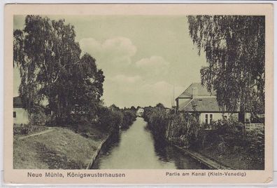 89354 Ak Königswusterhausen neue Mühle, Partie am Kanal 1925