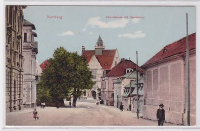 89466 Ak Rumburg Dammstrasse mit Gymnasium um 1910