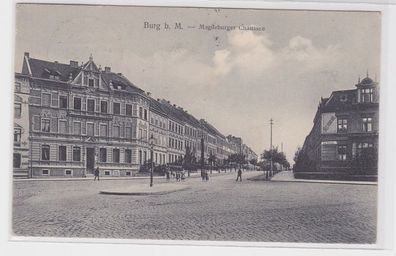 89510 Ak Burg bei Magdeburg Magdeburger Chaussee 1917
