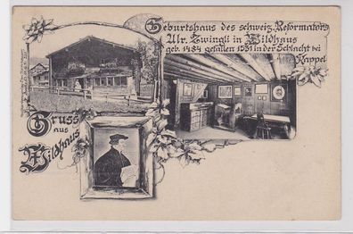 89515 Mehrbild Ak Gruß aus Wildhaus Geburtsort von Ulr. Zwingli um 1910