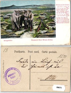 89675 Feldpost Ak Deutsch Süd West Afrika Kriegsbilder um 1907