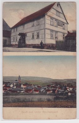 89846 AK Gruß aus Unterreichenbach - Isenburger Hof und Totalansicht um 1910