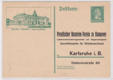 90160 DR Ganzsachen Postkarte P174/010 Zudruck preuß. Beamten-Verein Hannover