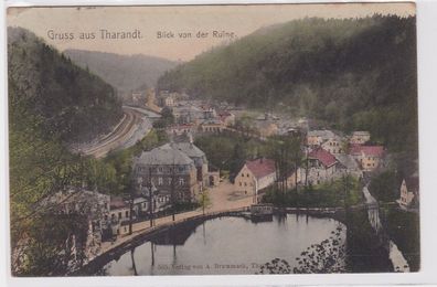 90492 Ak Gruß aus Tharandt Blick von der Ruine um 1910