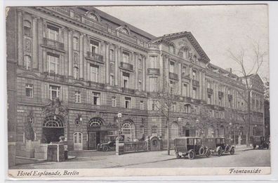 90529 AK Hotel Esplanade Berlin - Frontansicht davor Automobile um 1920