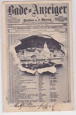90744 Ak Bade Anzeiger für Sooden an der Werra 1911