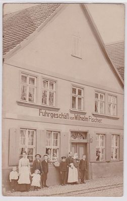 90804 Foto Ak Fuhrgeschäft von Wilhelm Fischer um 1930