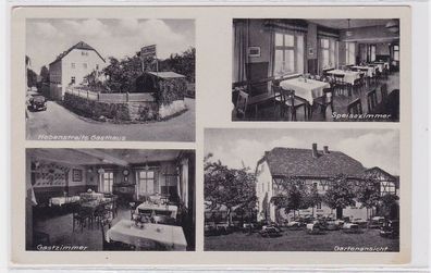 90879 AK Hebenstreit's Gasthaus Saalburg-Saale - Garten, Gast- & Speisezimmer