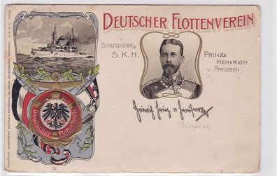 90894 Präge AK Deutscher Flottenverein - Schutzherr Prinz Heinrich von Preussen