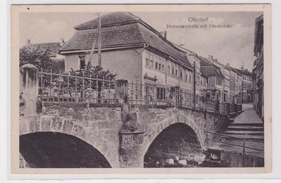 91216 Ak Ohrdruf Herrmannstrasse mit Ohrabrücke um 1920