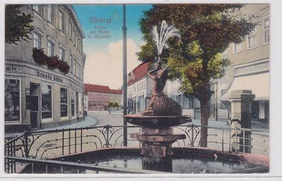 91217 Feldpost Ak Ohrdruf Partie am Markt mit Brunnen 1942
