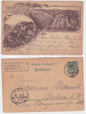 91224 DR Ganzsachen Postkarte PP9/ F229/9 Gruß vom Hexentanzplatz 1892
