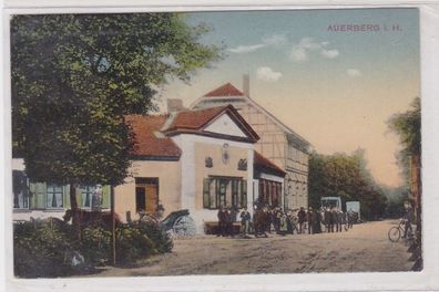 91240 AK Auerberg im Harz - Gasthaus davor Kutsche und Besucher