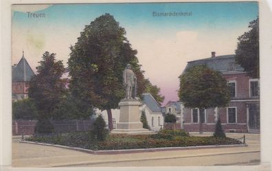 91248 AK Treuen - Bismarckdenkmal in Parkanlage 1924
