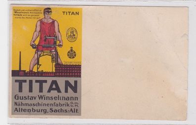 91266 Reklame AK Titan Gustav Winselmann Nähmaschinenfabrik Altenburg um 1920