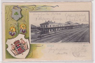 91274 Präge Passepartout AK Bebra Bahnhof 1903