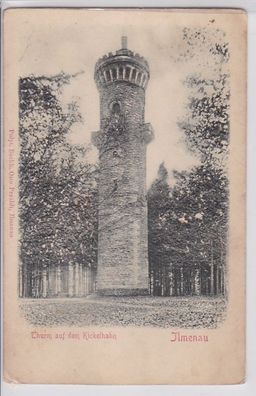 91281 Relief AK Ilmenau - Thurm auf dem Kickelhahn um 1900