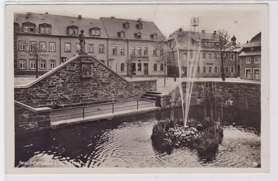 91346 Ak Brand Erbisdorf in Sachsen Markt mit Brunnen um 1940