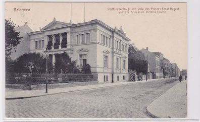 91485 Feldpost AK Rathenow Derfflinger Straße mit Villa des Prinzen Ernst August