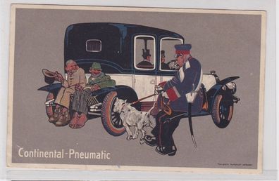 91571 Reklame Humor Ak Continental Pneumatic elegantes Automobil um 1914