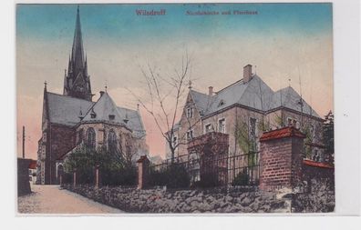 91585 AK Wilsdruff - Nicolaikirche & Pfarrhaus 1918