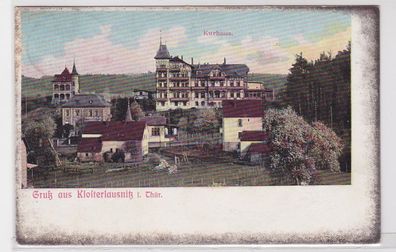 91618 Ak Gruß aus Klosterlausnitz in Thüringen Kurhaus 1907