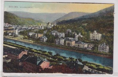 92120 AK Bad Ems - Villenviertel am Flussufer um 1920