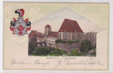 92203 Präge Ak Halle an der Saale Moritzburg 1902