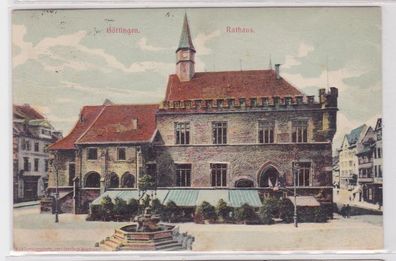 92231 AK Göttingen - Rathaus mit Springbrunnen 1914