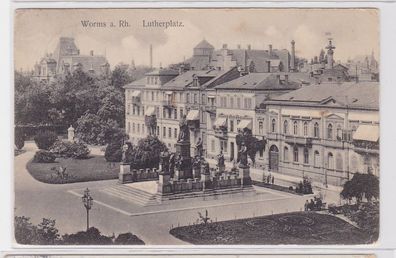 92238 Ak Worms am Rhein Lutherplatz 1912