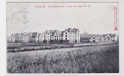 92712 Ak Gera Reuss neue Kaserne des 7. Thür. Infanterie Regiment Nr.96, 1916