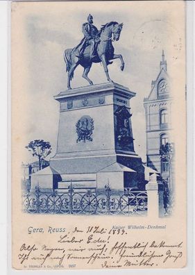 92717 Ak Gera Reuss Kaiser Wilhelm Denkmal 1899