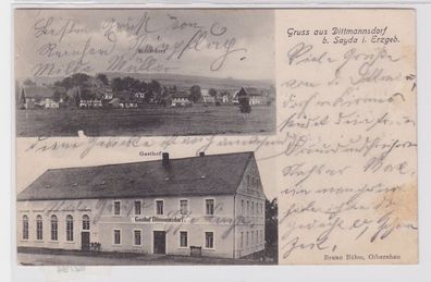 92794 Mehrbild Ak Gruß aus Dittmannsdorf bei Sayda Gasthof usw. 1905