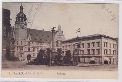 92950 Ak Cöthen in Anhalt Rathaus 1906