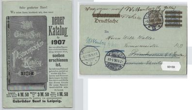 93159 Reklame AK Gebrüder Senf illustrieter Postwertzeichen-Katalog Leipzig 1907