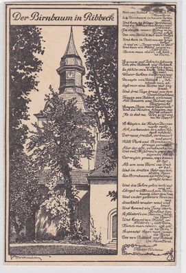 93187 Gedicht AK Der Birnbaum in Ribbeck 1923