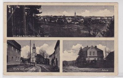 93262 Mehrbild Ak Gruß aus Schleifreisen Thüringen Dorfpartie, Schule usw. 1945